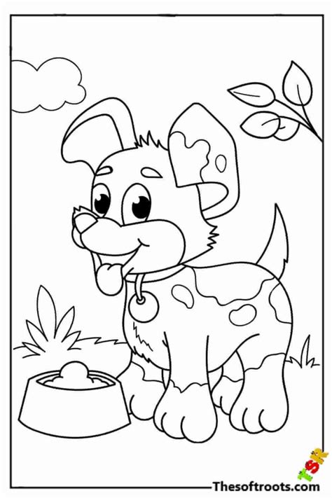 Printable Puppy Coloring Pages The Soft Roots