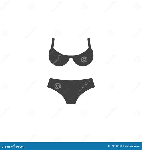 Women S Swimsuit Vector Icon Stock Vector Illustration Of Bikini Simple