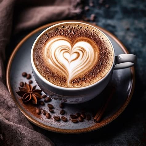 Premium AI Image A Hot Cappuccino Coffee