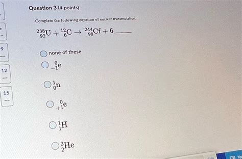 Solved Complete the following equation of nuclear | Chegg.com