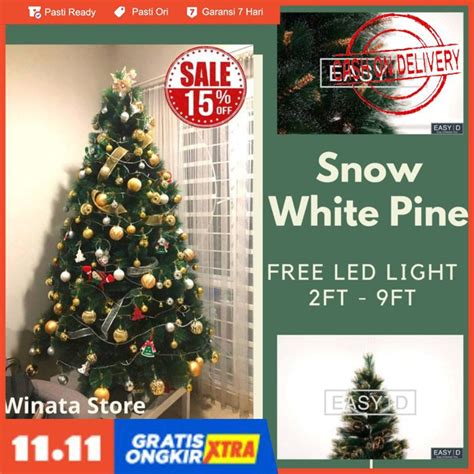 Jual Jual Pohon Natal Tipe SNOW WHITE PINE TREE Ukuran 90cm Shopee