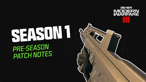 Mw3 Season 1 Pre Season Patch Notes Ar Nerfs Smg Buffs And More