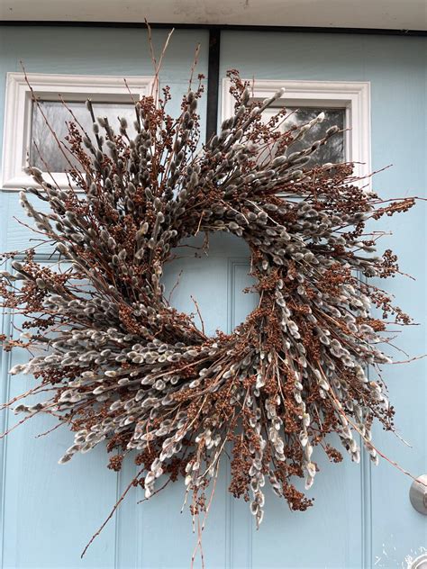 Pussy Willow Wreath Stick Pods Pussy Willows Scream Spring Cut This Years Crop Etsy