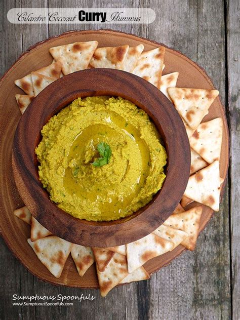 Cilantro Coconut Curry Hummus Sumptuous Spoonfuls Recipe Hummus