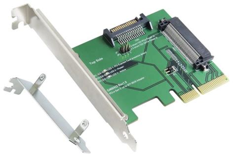 PCIe x4 to SFF-8639 U.2 Female Adapter with SATA Power Connector