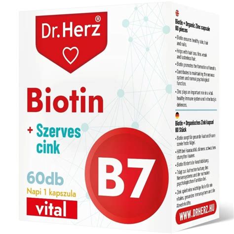 Dr Herz Biotin Szerves Cink Kapszula Db Biobolt Eu Web Ruh Z