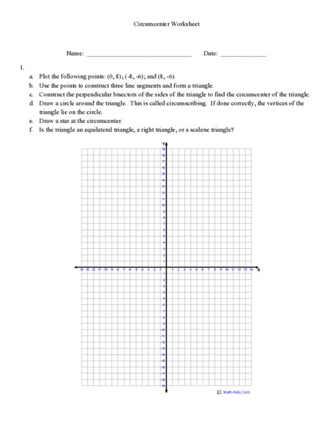 Fillable Online Circumcenter Worksheet Fax Email Print Pdffiller