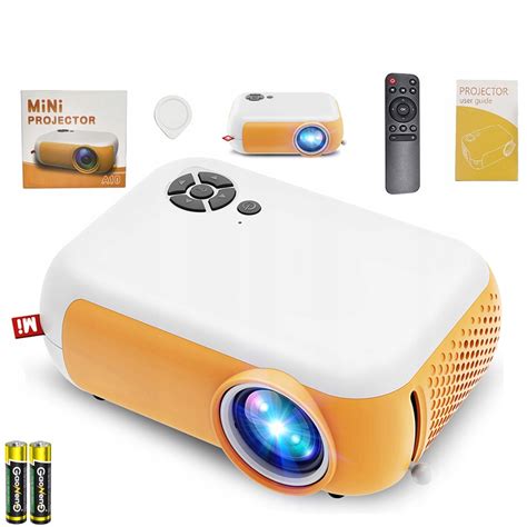 PRZENOŚNY RZUTNIK MINI PROJEKTOR LED FULL HD POWERBANK DLA Dzieci ...