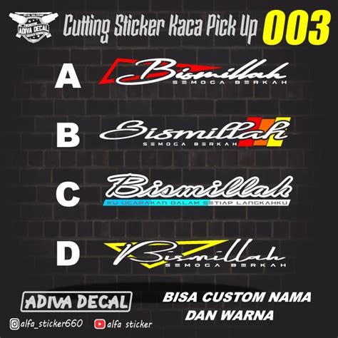 Stiker Kaca Depan All Pick Up Sticker Kaca Depan Pick Up Granmax L