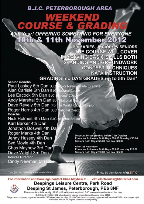 Flyer Booking Form British Judo Council