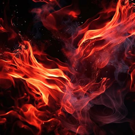 Premium Ai Image Flames Of Fire Isolated On Black Background