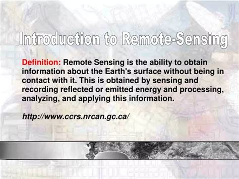 Ppt Introduction To Remote Sensing Powerpoint Presentation Free