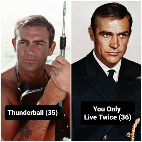 Every James Bond actor's age from when the film was released in order ...