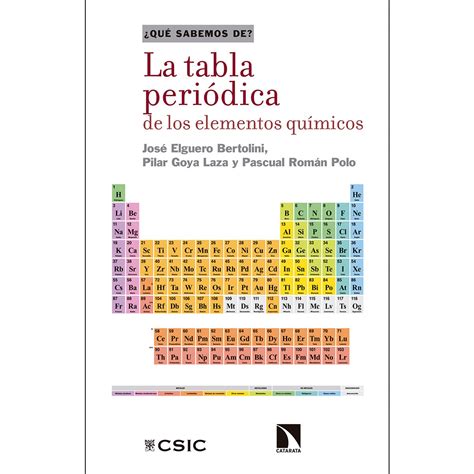 La tabla periódica de los elementos químicos Tapa blanda Ciencias