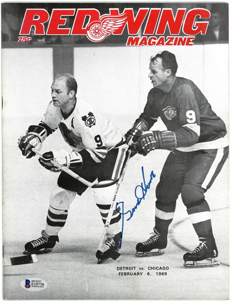 Lot Detail - Gordie Howe Autographed 1969 Red Wings Program