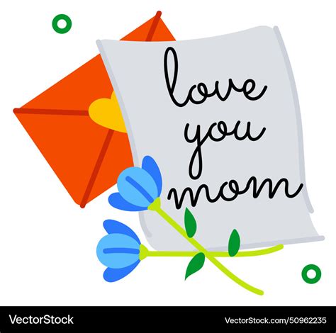 Mothers day message Royalty Free Vector Image - VectorStock