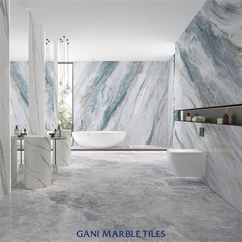 Supply Locke Blue Grey Marble Tiles Factory Quotes