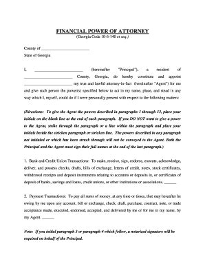 Bill Of Sale Form Georgia Revocation Power Of Attorney Form PdfFiller