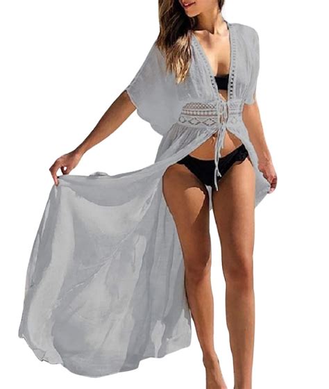 Bsubseach Women Long Swimsuit Cover Up Kimono Sexy Beach Bikini Bathing Suit Cover Ups Online