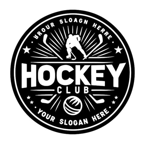 Conjunto De Emblema Y Logotipo De Hockey Sobre Hielo Logotipo Del Club