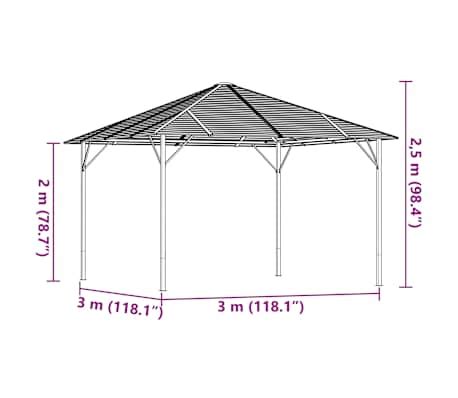 Vidaxl Tonnelle Avec Parois Et Toit X M Anthracite Vidaxl Ch