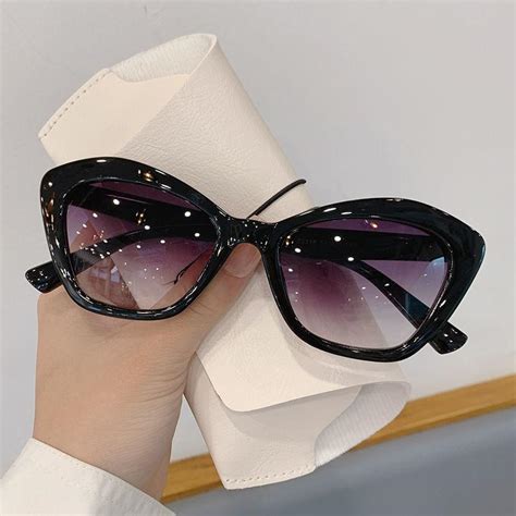 Cheap Fashion Cat Eye Sunglasses For Women Vintage Shades Uv400 Brand