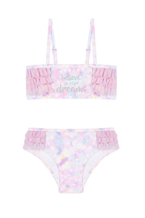 Kız Çocuk Dream Bandeau Bikini Takımı PLLCPNRE IY LLC Lila Penti