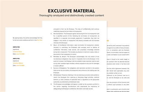 construction part time employment contract template  word google