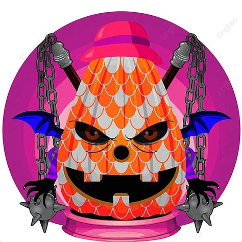 Pumpkinheaded Creature With Wings Weaponcreepy Expression Invitation ...