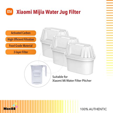 Xiaomi Mijia Water Filter Jug Kettle's Replacement Filter - V1-FX4H ( 3 ...