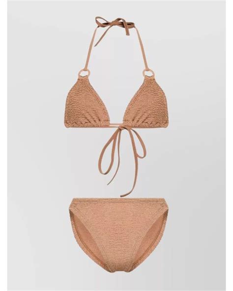 Hunza G Eva Bikini Set Ring Detail In White Lyst