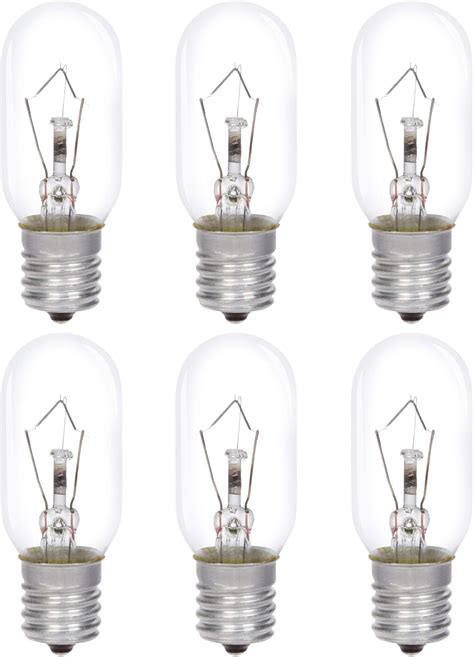 Simba Lighting Microwave Appliance Light Bulb T8 40w 6 Pack Incandescent With E17 Intermediate