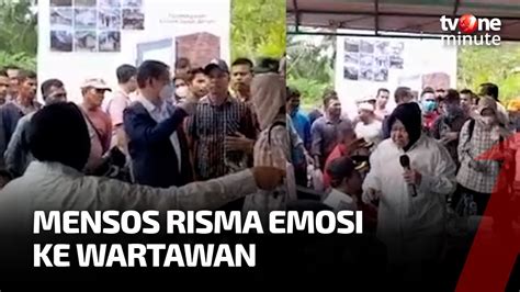 Mensos Risma Ngamuk Ke Wartawan Saat Kunjungan Ke Aceh TvOne Minute