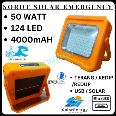 Jual Lampu Led Solar Emergency W Lampu Led Solar Emergency Power Sel