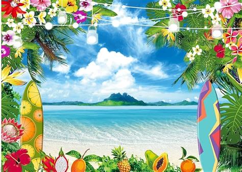 Amazon Cylyh X Ft Summer Hawaiian Beach Photography Backdrop