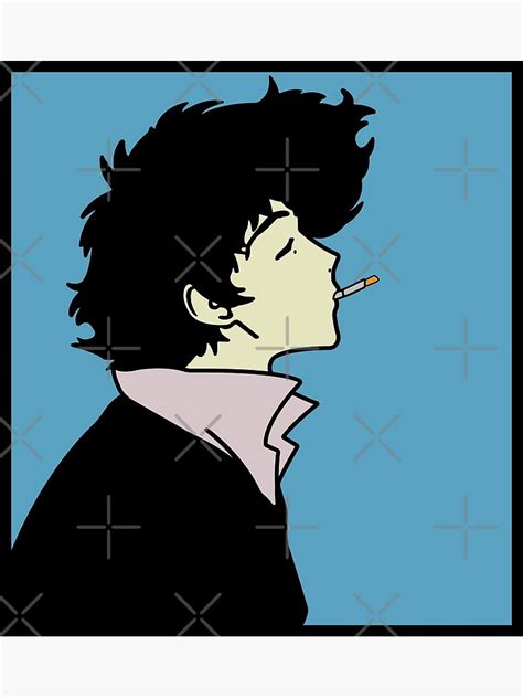 Cowboy Bebop Spike Spiegel Smoking Poster For Sale By Vorn2002