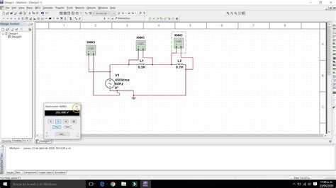 Medición De Voltaje Y Corriente En Multisim En Corriente Alterna Youtube