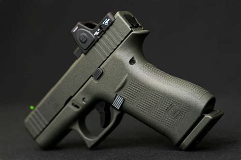 Glock 43X OD Gunmetal W Trijicon RMR CC 3 25 MOA NRC Industries