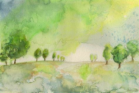 OT Landschaft Baum Aquarell Von Ullysses Kunstnet