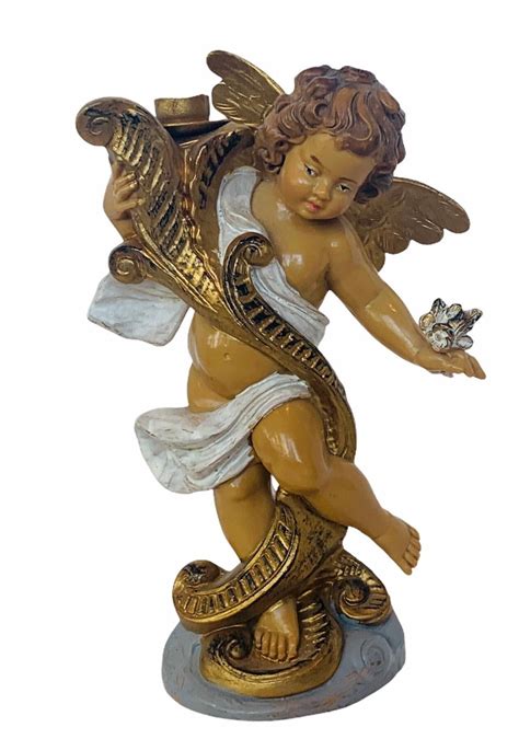 Roman Fontanini Angel Figurine Italy Depose Vtg Art Sculpture Etsy