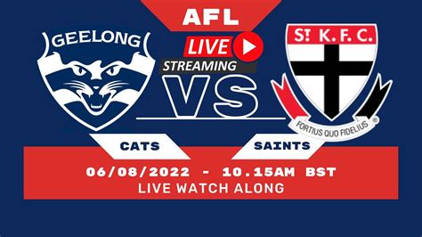 LIVE Watch Along AFL GEELONG CATS Vs ST KILDA SAINTS YouTube