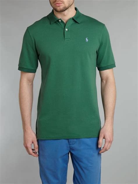 Ralph Lauren Golf Contrast Collar Polo Shirt In Green For Men Dark