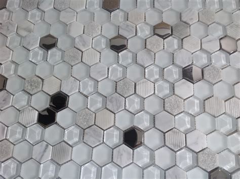 Mosaico Hexagonal Blanco Espa A