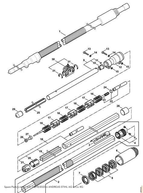 Stihl HT103 Drive Tube Assembly Lawn Turfcare Machinery Parts