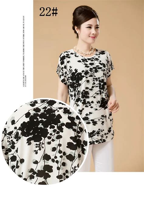 XL-5XL, Женские Летние Стильные повседневные блузки, одежда Flor ...