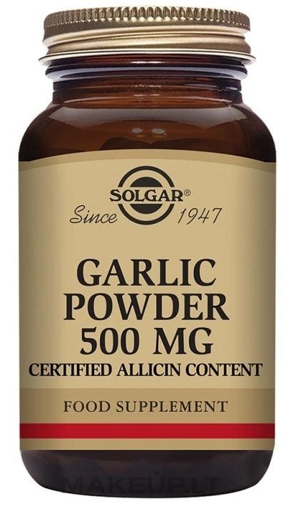 Solgar Garlic Powder Maisto Papildas Esnakas Mg Makeup Lt