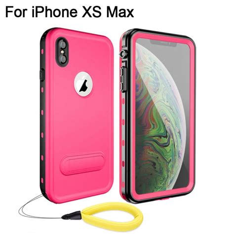 Waterproof Iphone Xs Max Case With Strip Heavy Duty Support Wireless