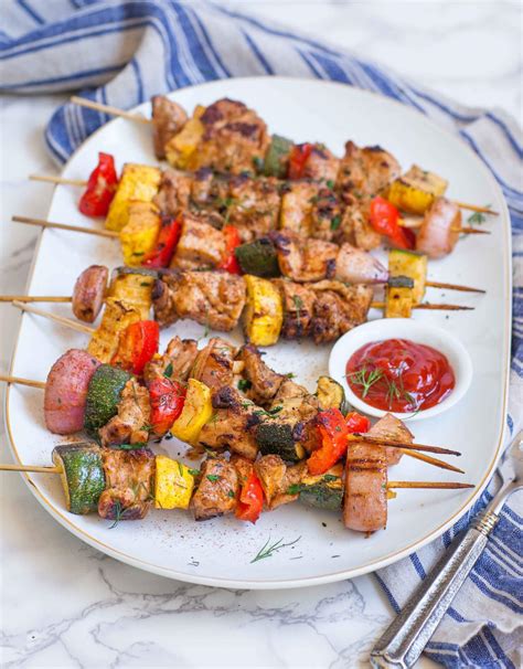 Grilled Chicken Kabobs With Veggies Video Tatyanas Everyday Food