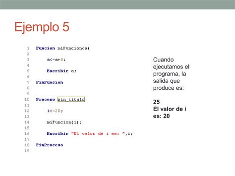 Funciones Subprocesos En Pseint PPT