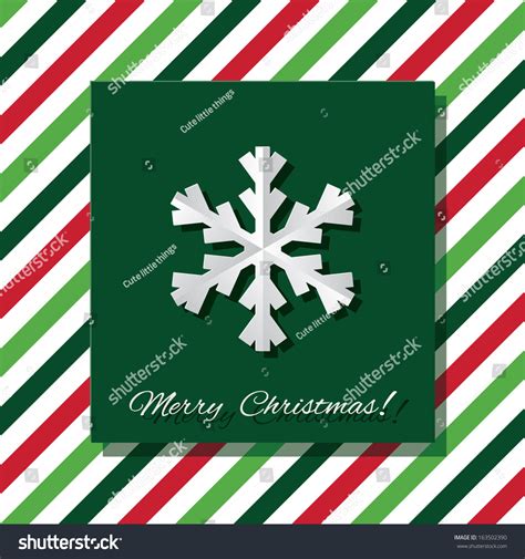 Stylish Christmas Card Snowflake Vector Illustration Stock Vector